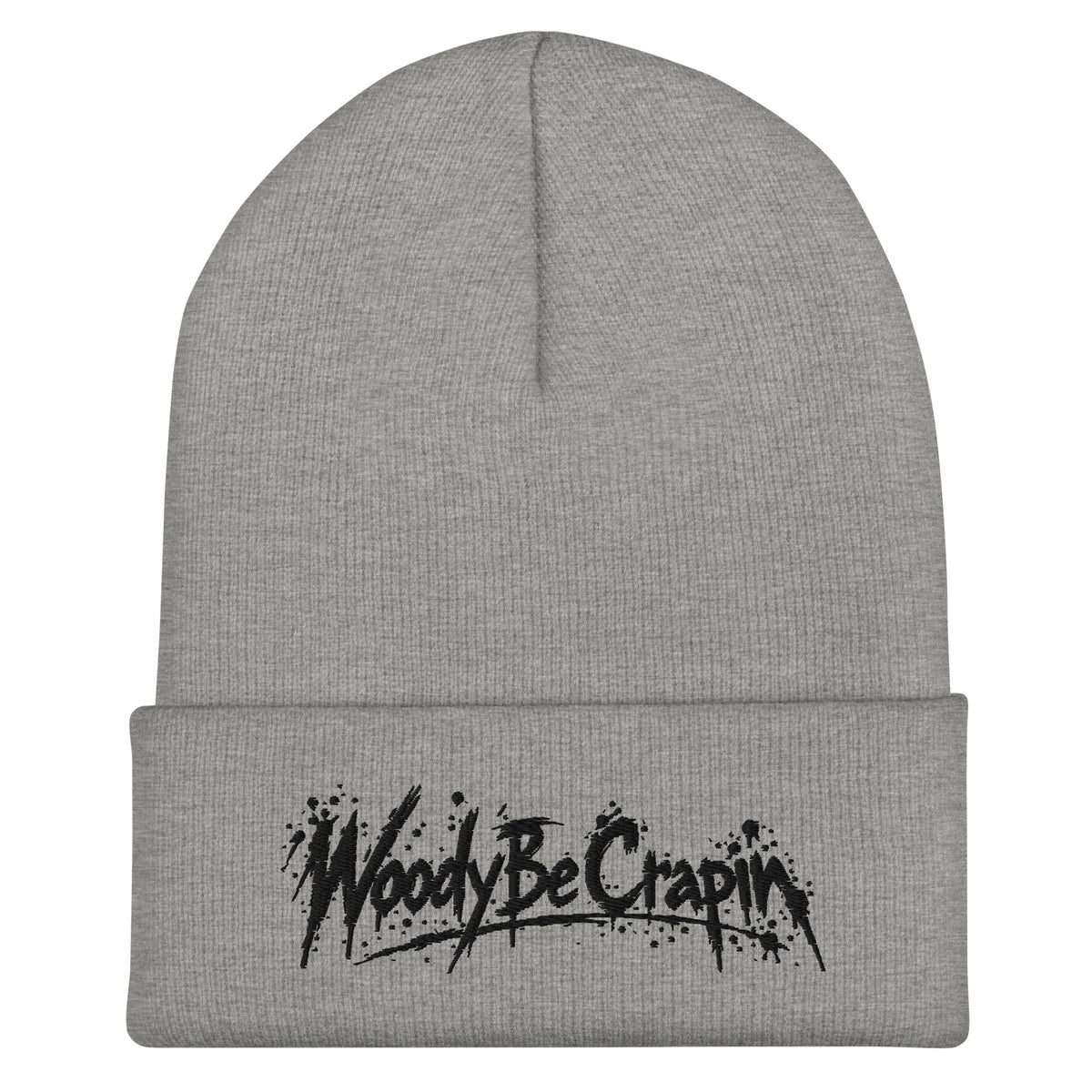 Woody Be Crapin Beanie, heather grey
