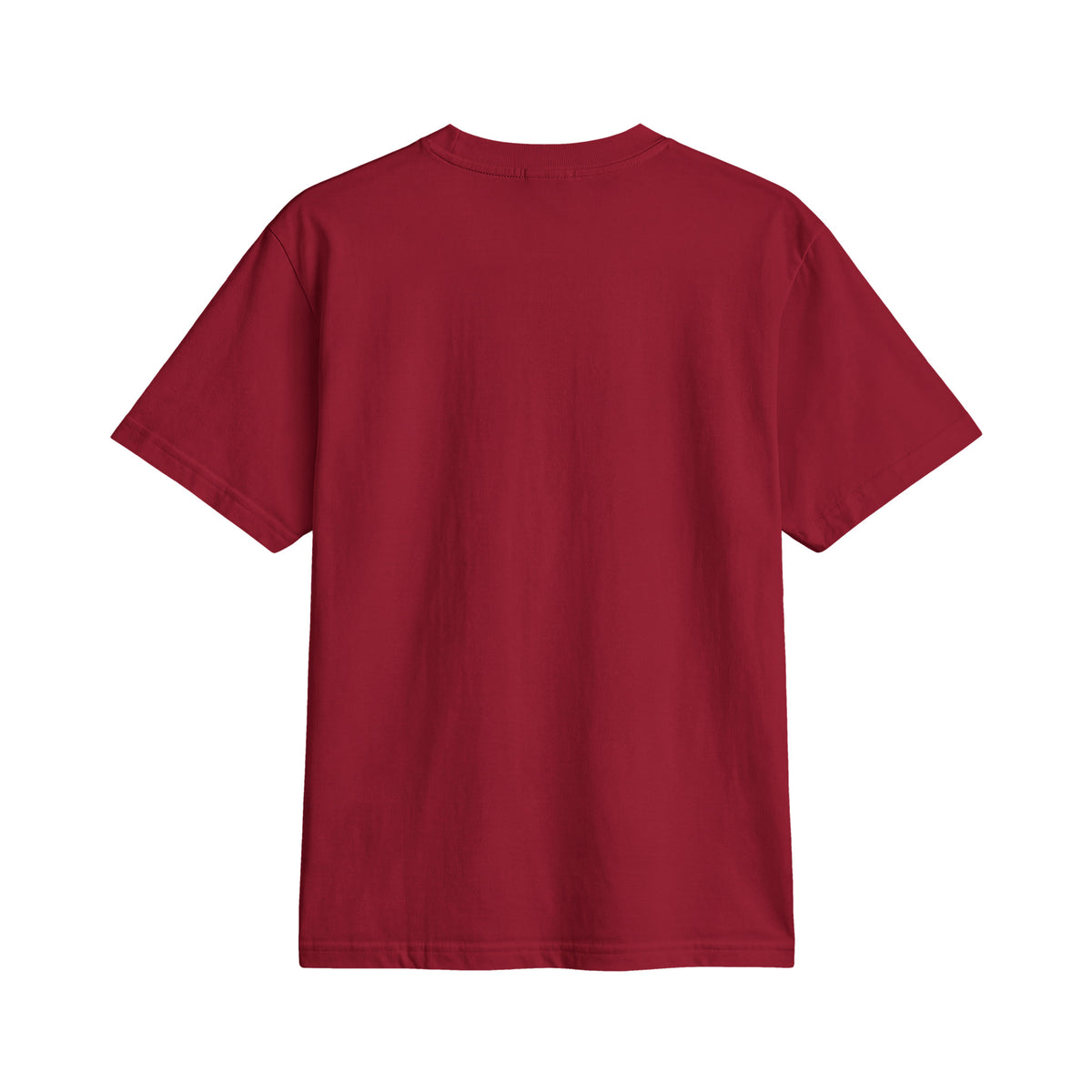 Varsity Woody Tee, cardinal red, back view