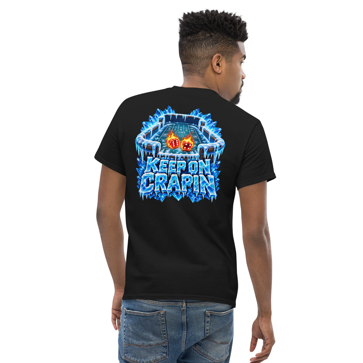 Iced Out Tee, black, back view