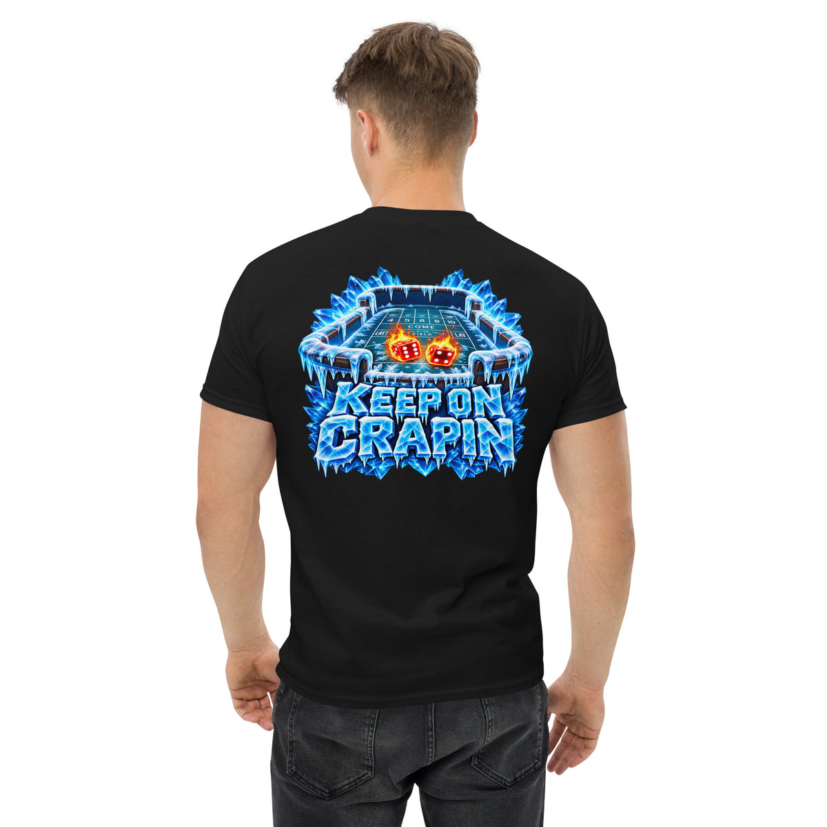 Iced Out Tee, black, back view