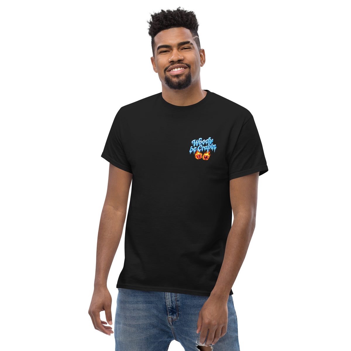 Iced Out Tee, black, front view