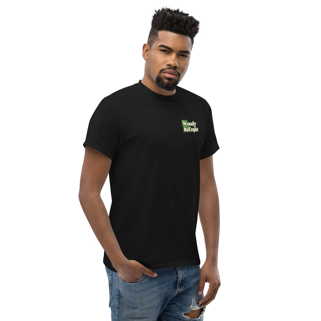 Breaking Wood tee, black, right front view