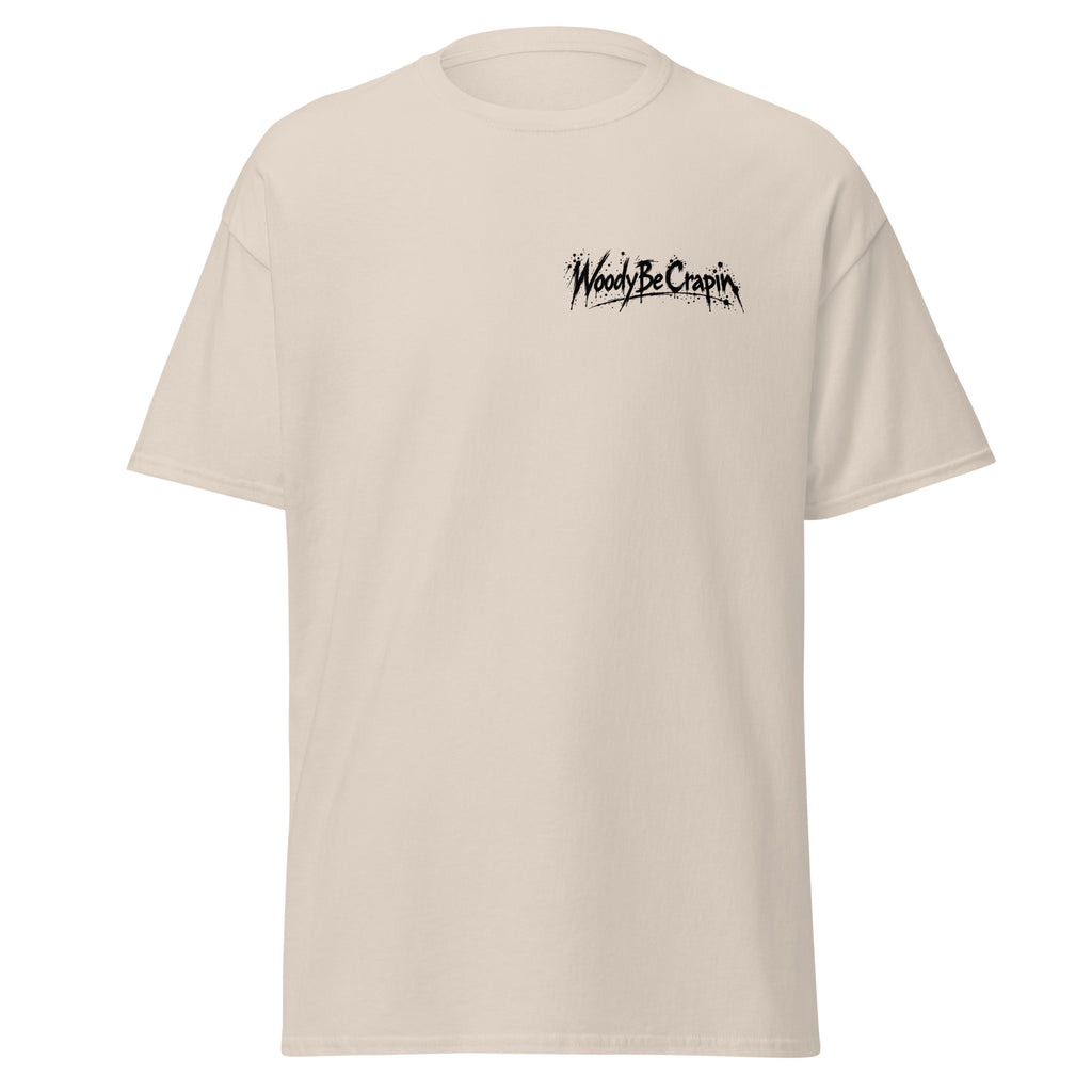 Degenerate Shooter tee, natural, front view