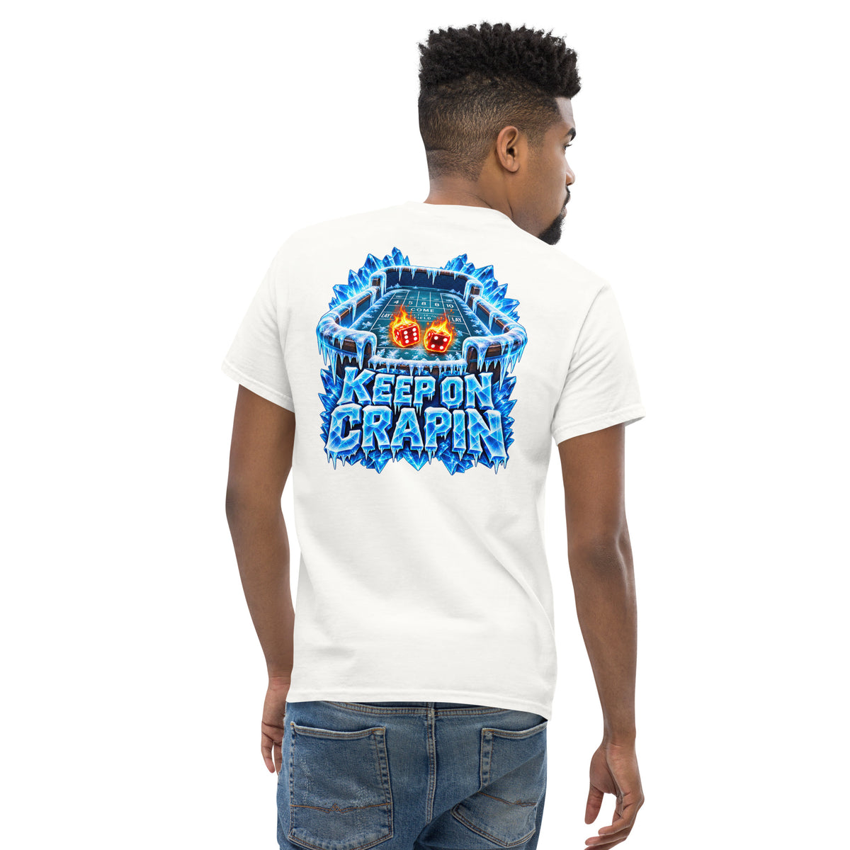 Iced Out Tee, white, back view