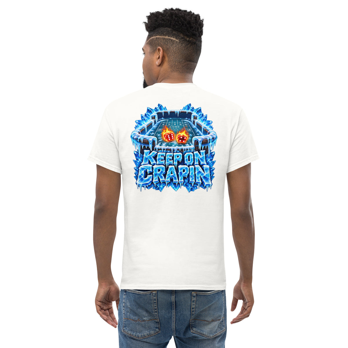 Iced Out Tee, white, back view