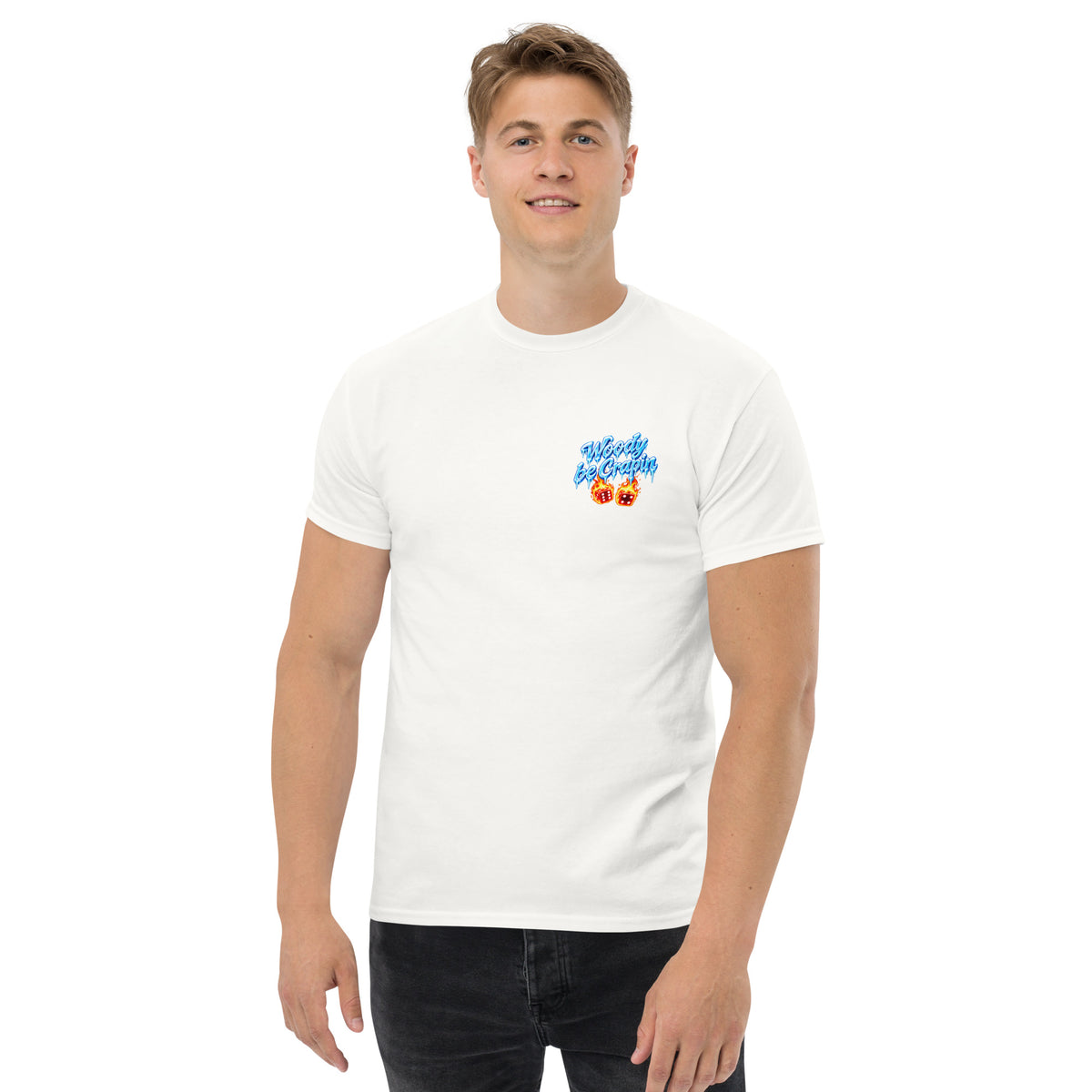 Iced Out Tee, white, front view