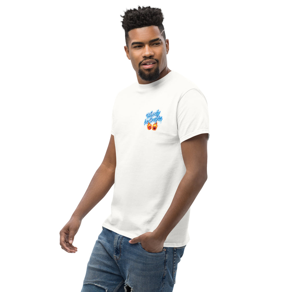 Iced Out Tee, white, left front view